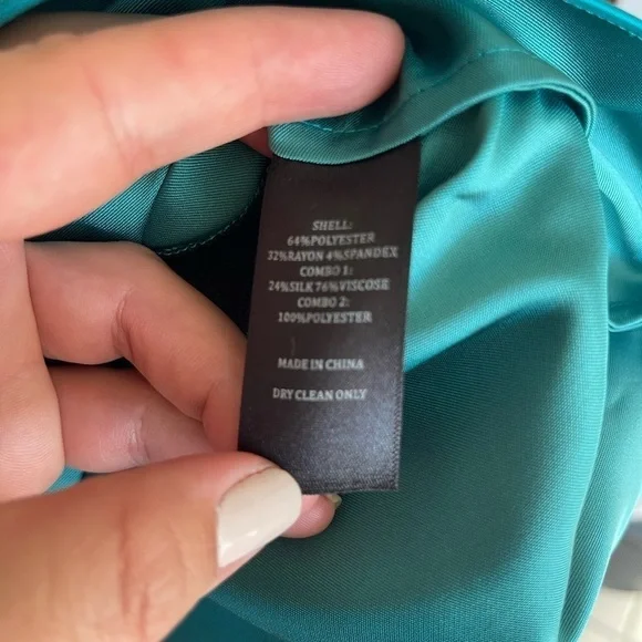 Cynthia rowley combo crew neck tunic dress black/ teal - Picture 9 of 9